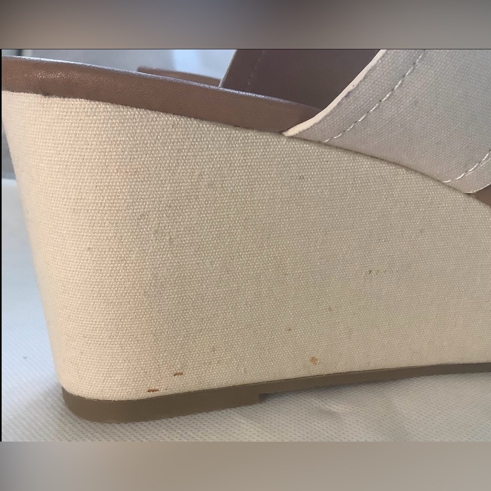 Size 9 Qupid Sandals wedge platform canvas new - Picture 9 of 11